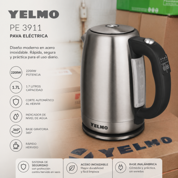 Producto - PAVA ELECTRICA YELMO PE3911