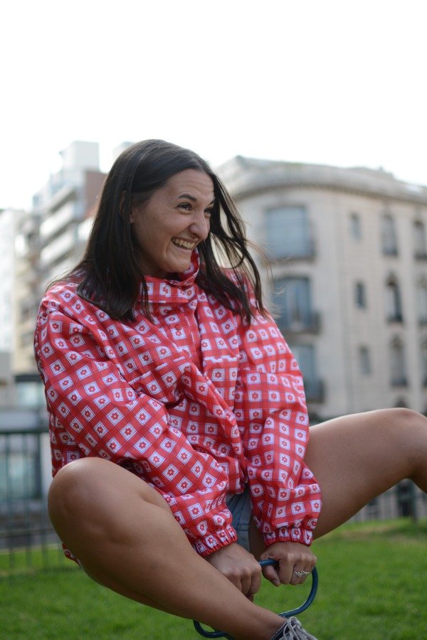 Producto - Anorak Vichy Flower - Red White (Edición de Autor)