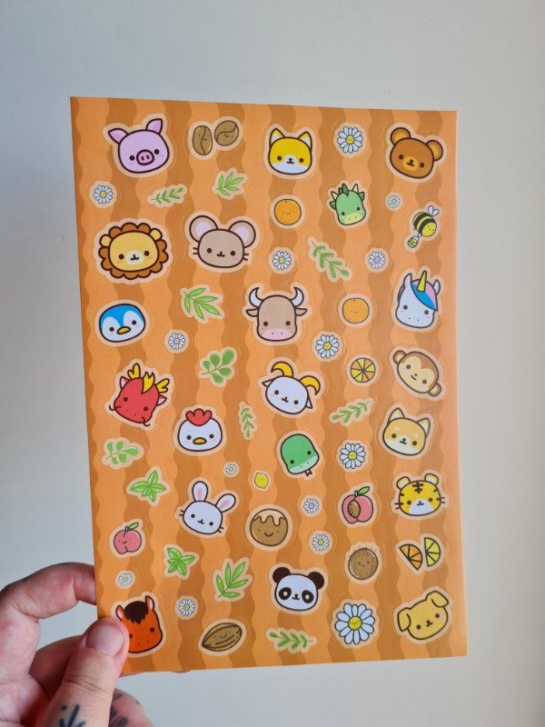 Producto - Plancha de stickers Animales
