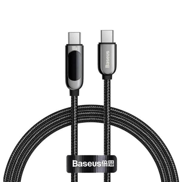 Producto - Cable Type-C a Type-C -display digital -carga rapida 100w -aleación de zinc + tr - 0