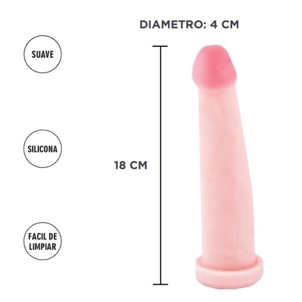 Producto - Dildo vara real skin 18 cm x 4 cm