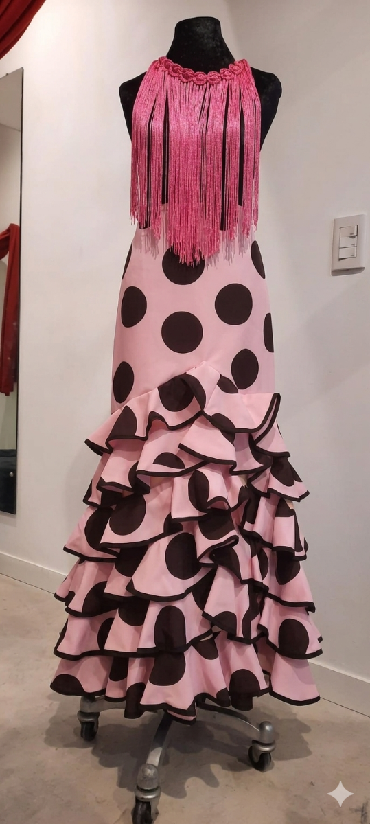 Producto - FALDA MONETA ROSA Y NEGRO