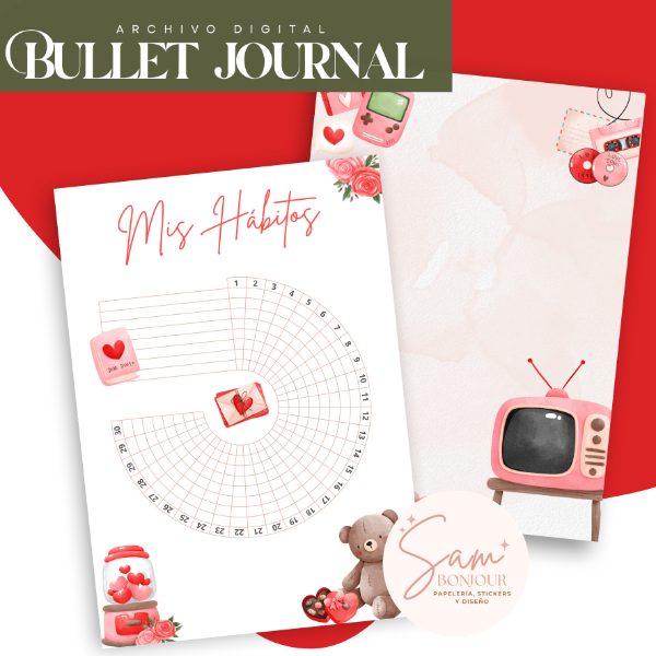 Producto - Archivo Digital: kit de Bullet Journal -Amor-