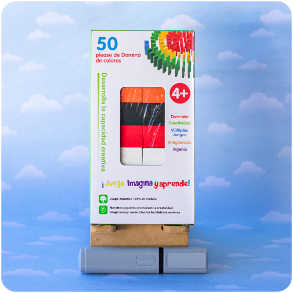 Producto - Dominó de Madera - 50 Piezas de Colores