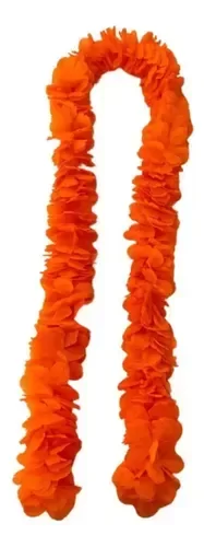 Producto - Boa flores seda naranja 1,80