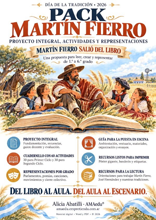 Producto - Pack MARTÍN FIERRO 2026 - La tradición salió del libro - 0