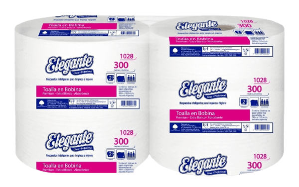 Producto - ELEGANTE TOALLA EN BOBINA 300mts COD 1028