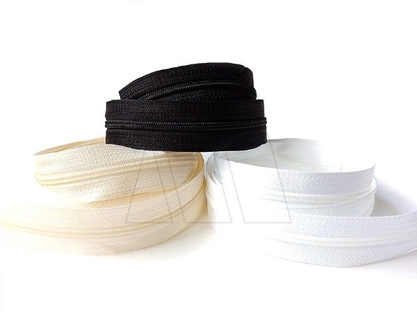 Producto - Cinta cierre por metro beige, blanco o negro