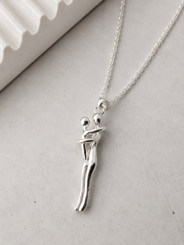 Producto - CADENA DE PLATA ABRAZO ETERNO MADRE HIJO 0246 - 1