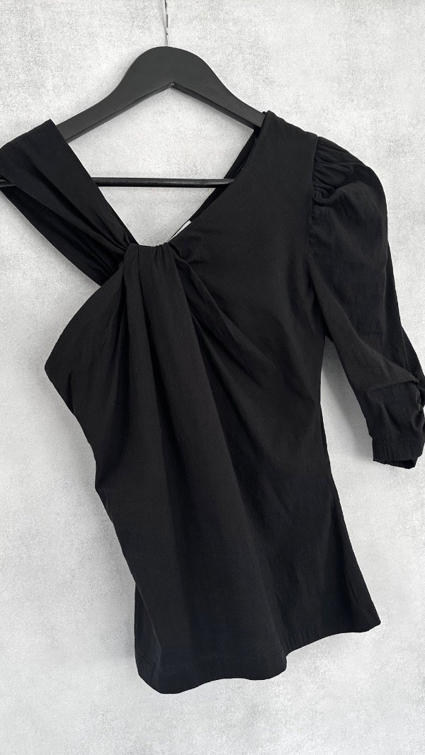 Producto - Top asimétrica con lino Zara - 4