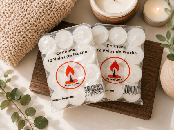 Producto - Vela de noche x12 U con un vaso