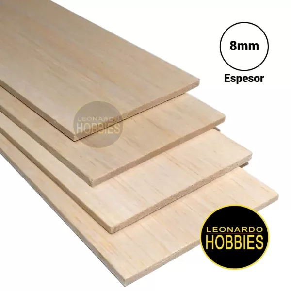 Producto - Plancha de Madera Balsa 7,5cm x 90cm - Espesor 8mm
