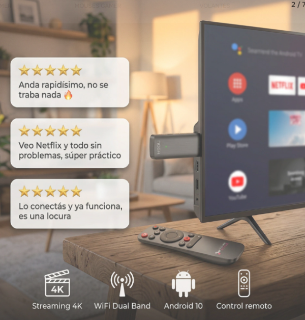 Producto - CONVERTIDOR SMART TV 4k - NOGA ANDROID 10.0 2GB/16GB - 2
