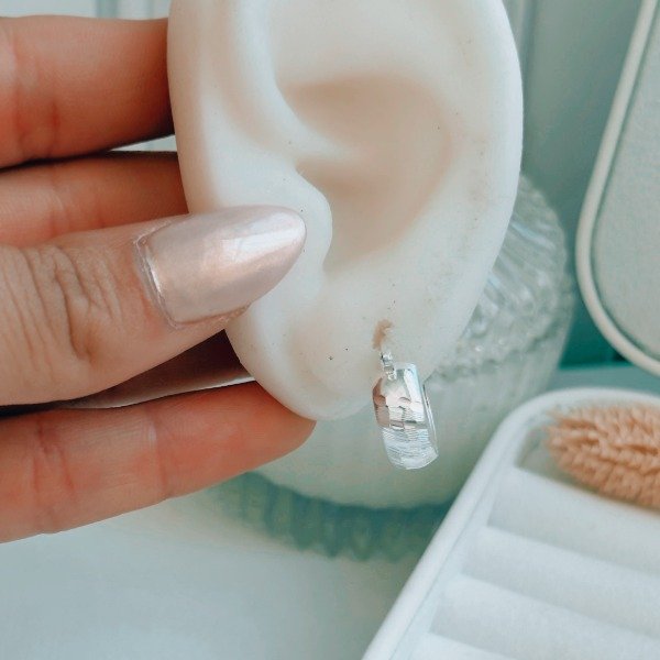 Producto - Aros Argollas Giselle Plata 925