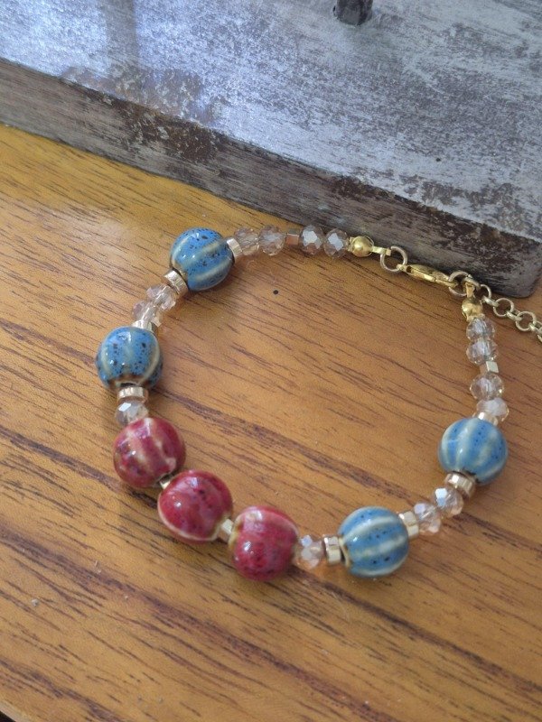 Producto - Pulsera -cristales y ceramica