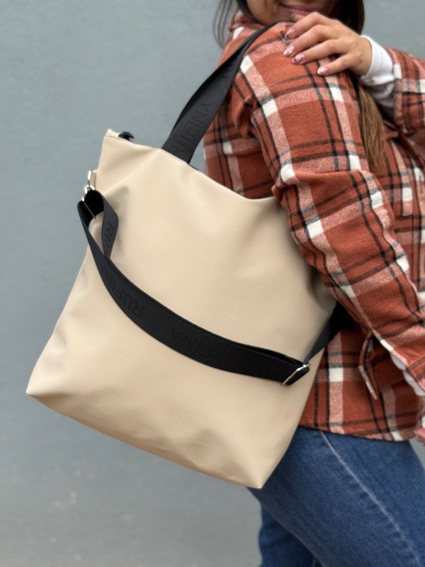 Producto - Cartera Romi tela color Natural - 1