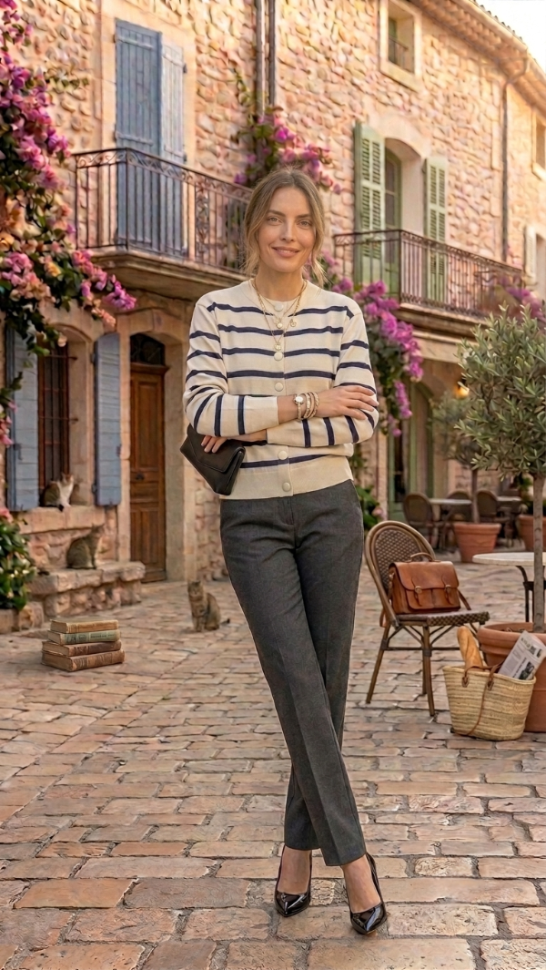 Producto - Cardigan Manhattan Rayas, Saco Tejido Milán - 12