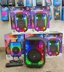 Producto - parlante starvision 6.5 con microfono y luces
