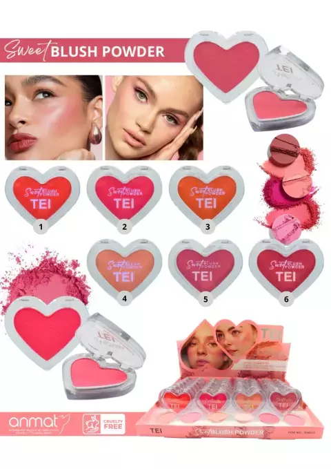 Producto - Rubor en polvo corazón TEI