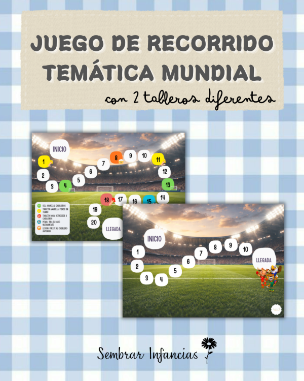 Producto - Juego de recorrido -TEMÁTICA MUNDIAL-