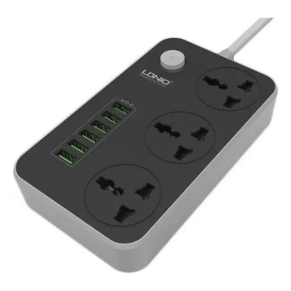 Producto - ZAPATILLA LDNIO CON 6 ENTRADAS USB Y 3 220V 2500W