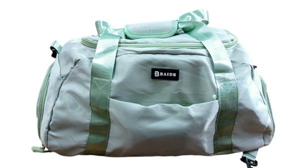 Producto - Bolso Mochila 2 en 1 Baide Verde pastel con porta zapatillas
