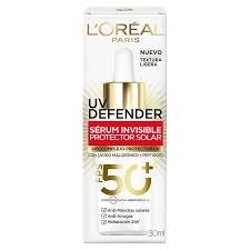 Producto - Loreal Paris Uv Defender Protector Solar sérum Invisible