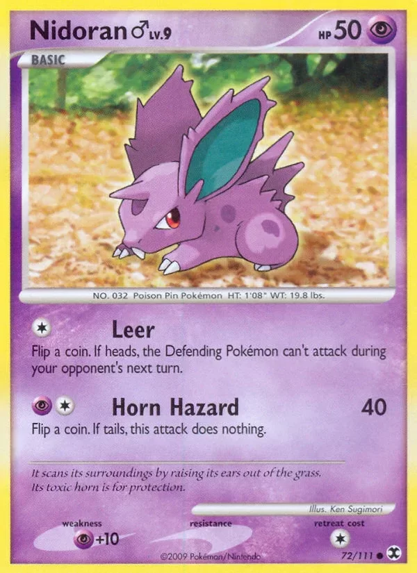 Producto - Nidoran 72/111 Male Platinum: Rising Rivals