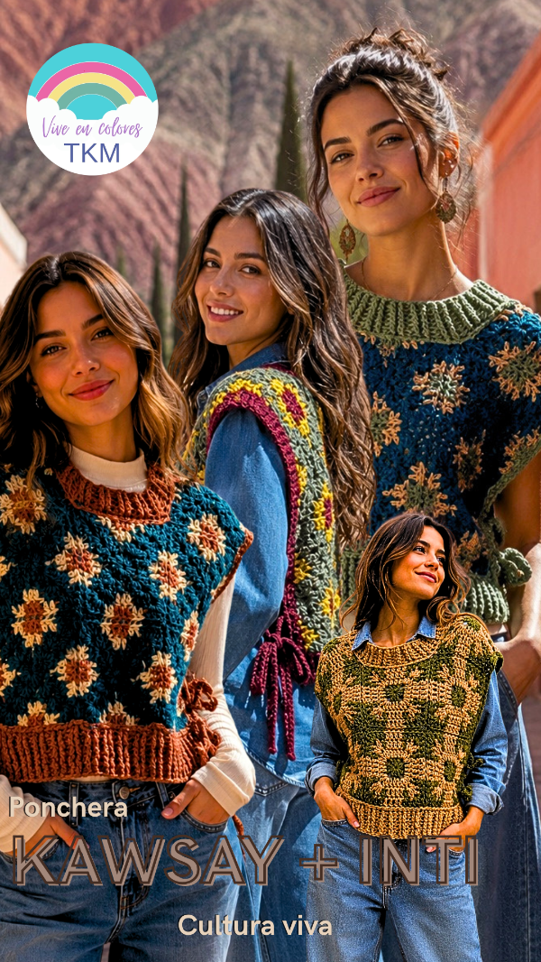 Producto - KAWSAY + INTI  Poncho o pechera en crochet