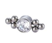 Producto - Labret zirconia doble filigrana