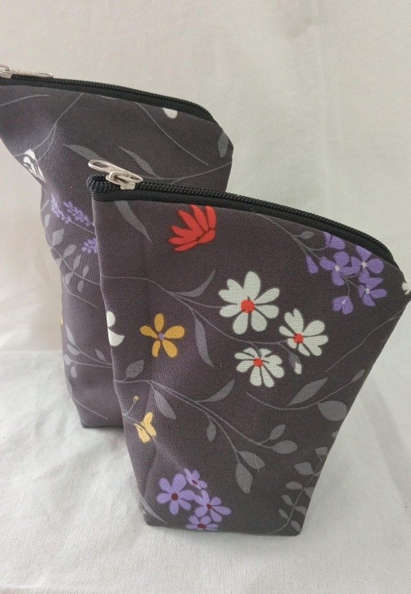 Producto - Estuche/Set Yerba-Azucar - x2 piezas - Flores, fondo Gris