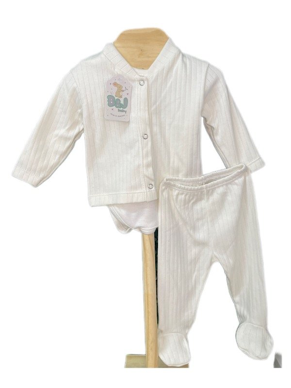 Producto - Conjunto Trío Saquito + Body + Medio Osito Unisex