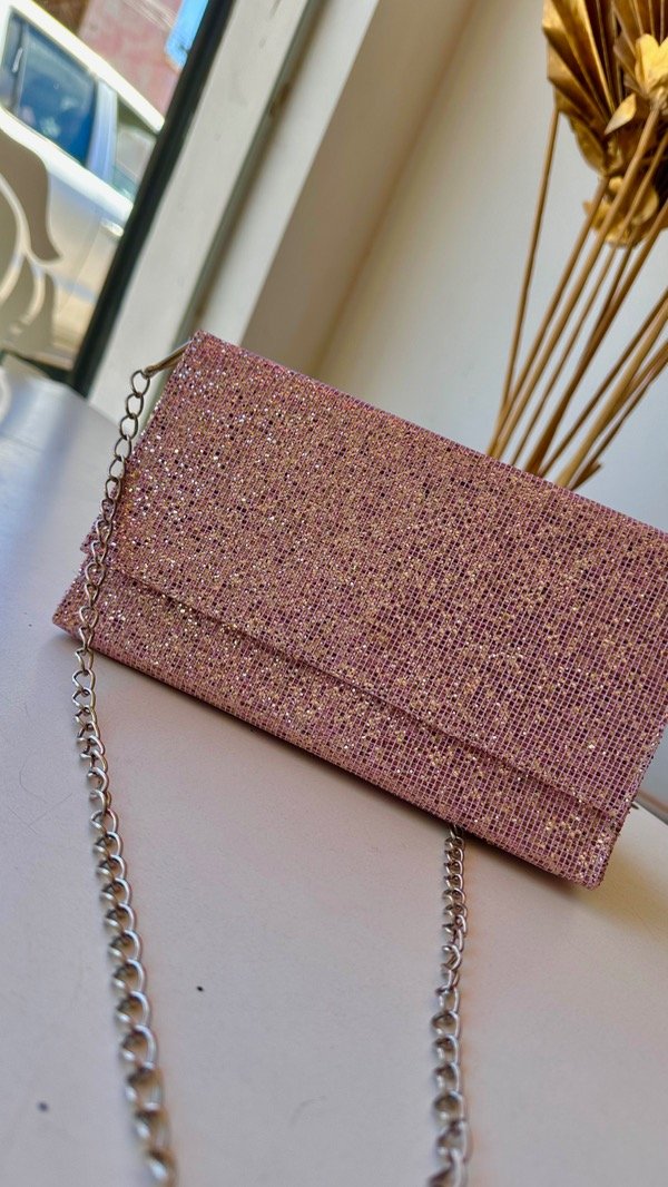 Producto - SOBRE TRIANGULAR GLITER ROSA