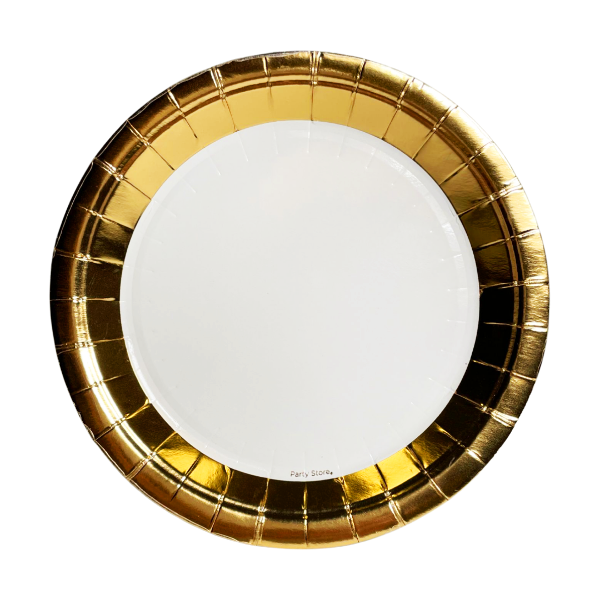 Producto - PLATO BORDE DORADO x6