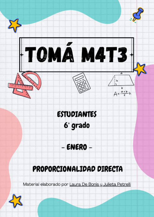 Producto - TOMÁ M4T3 ENERO - PROPORCIONALIDAD 6TO