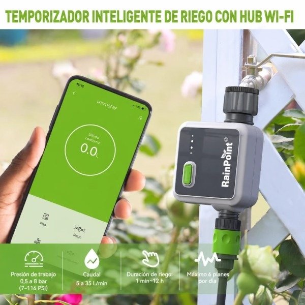Producto - Programador de Riego WI-FI para Canilla RainPoint 1 zona - 2