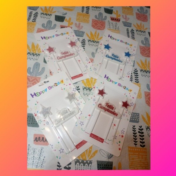 Producto - Vela estrella + feliz cumple