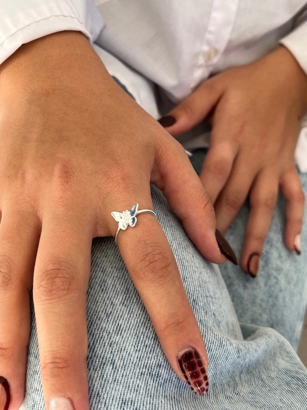 Producto - Anillo mariposa con cubic
