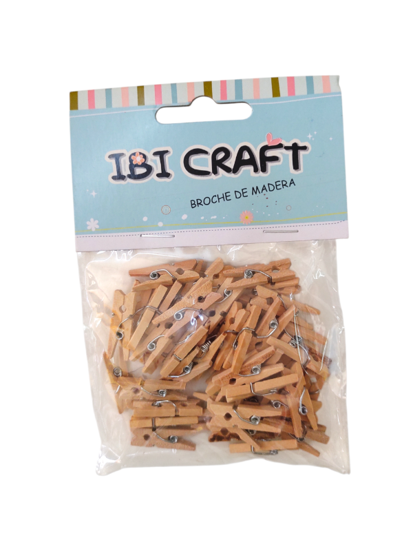 Producto - Broche Mini Madera x 50u