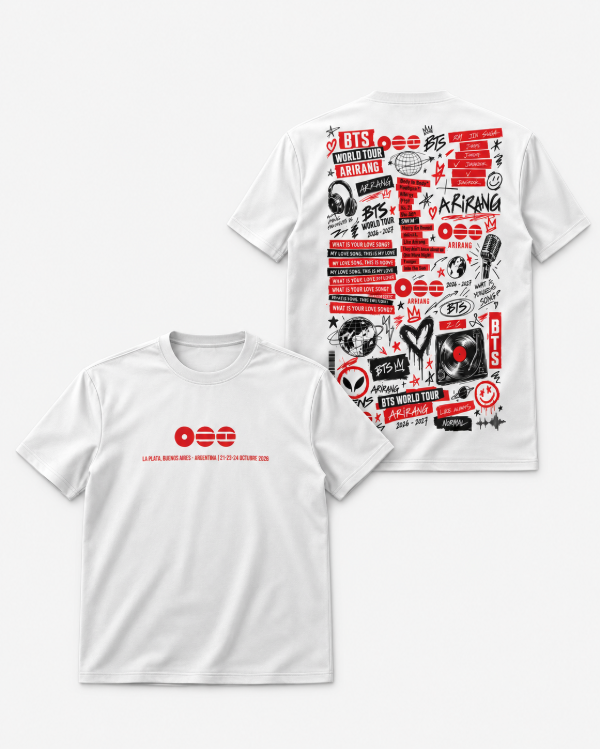 Producto - REMERA BTS ARIRANG UNIVERSE WHITE