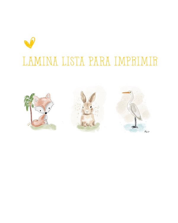 Producto - Lámina digital - Animalitos