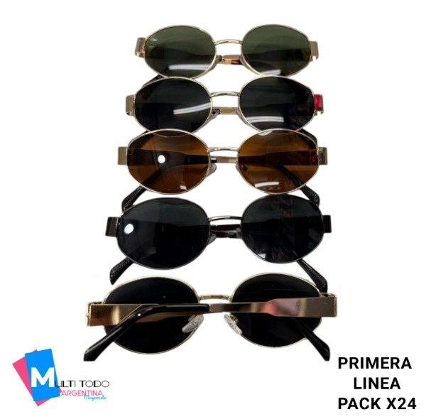 Producto - LENTES DE SOL PRIMERA LINEA BLACK REDONDOS CAJA X24