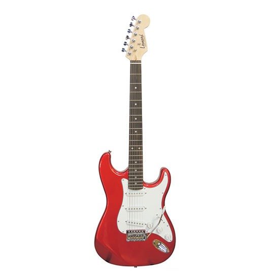Producto - LEONARD GUITARRA ELECTRICA STRATOCASTER 3 MICS SIMPLES/PALANCA/COLOR ROJO MET