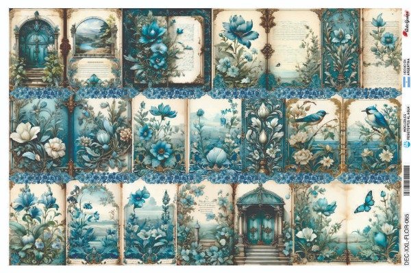 Producto - Láminas de Seda FLOR-065 (x5 un)