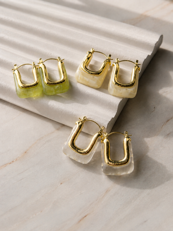 Producto - ARGOLLAS DORADAS CRISTAL COLORES CLAROS 2318 - 1