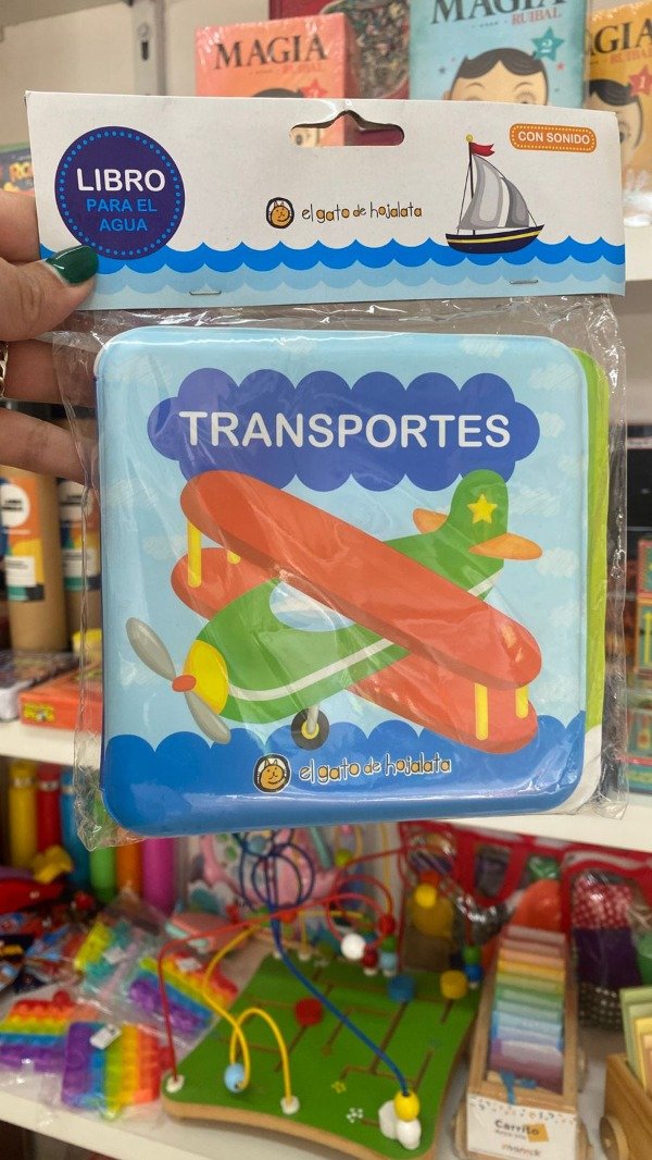 Producto - Libro para el agua "Transportes"- El gato de hojalata