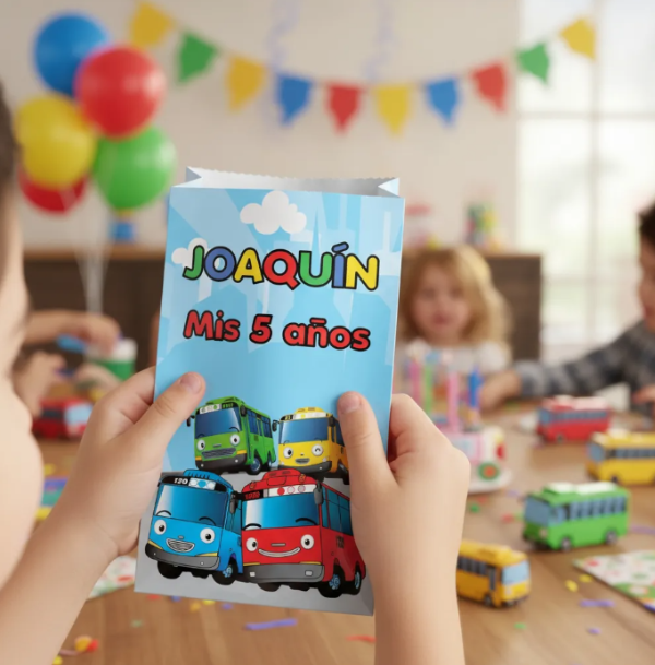Producto - Bolsa Imprimible Tayo El Pequeño Autobús Editable - 4