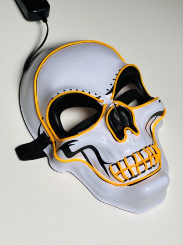 Producto - MASCARA CALAVERA CON LED NEON