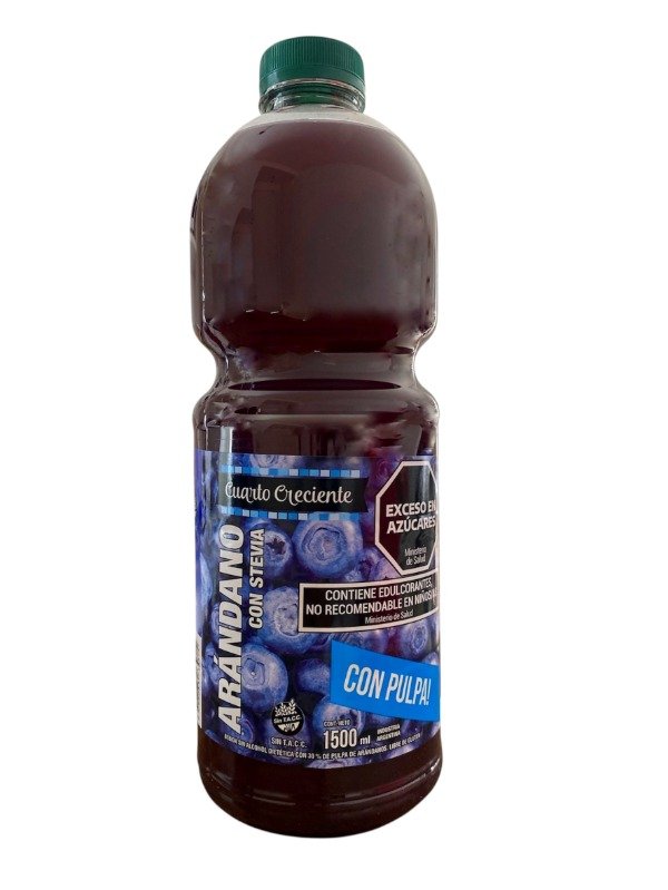 Producto - Jugo arándanos con stevia "Cuarto Creciente"