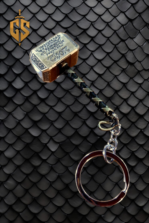 Producto - Llavero de metal Mjolnir Dorado - Martillo de Thor